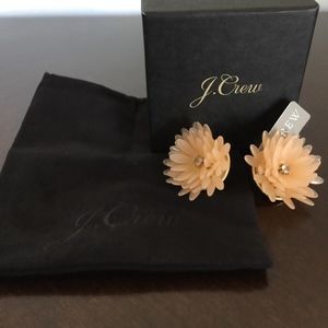 Peach Flowered J.Crew Earrings